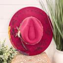  Floral Burned Hat, Floral Engraved Cowboy Hat, Sunflower Hat, Sunflower Burned Fedora, Engraved Fedora, Engraved Felt Hat, Boho Hat