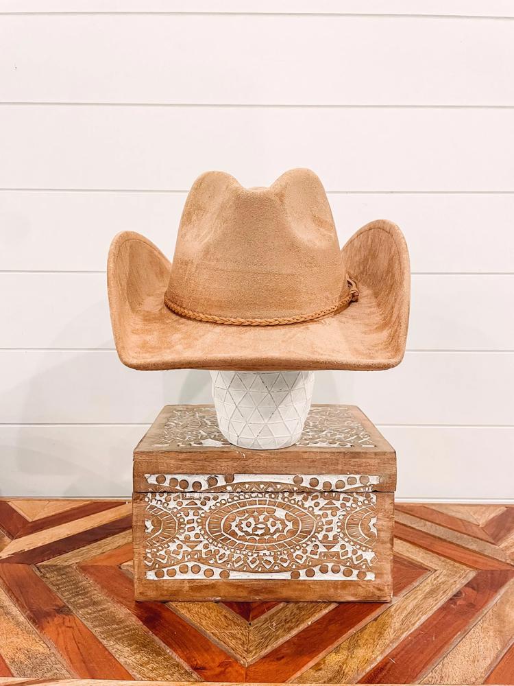 Vegan Suede Cowboy Hat Blank, Blank Hat for Burning, Hat Pyrography, Burned Hat Blank, Rancher Hat, Fedora Hat, Wide Brim Hat, Cowboy Hat