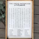  Bathroom Word Search Wooden Sign, Bathroom Decor, Rustic Farmhouse Wooden Sign, Funny Bathroom Signs, Housewarming Present