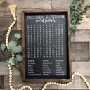  Bathroom Word Search Wooden Sign, Bathroom Decor, Rustic Farmhouse Wooden Sign, Funny Bathroom Signs, Housewarming Present