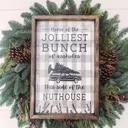  Buffalo Plaid Home of the Jolliest Bunch of Assholes this Side of the Nuthouse wood framed sign, Christmas Vacation Sign, Christmas Sign, Christmas decor