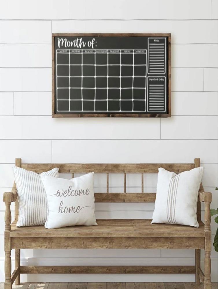 Chalkboard Calendar Sign, Office Calendar Sign, Chalkboard Calendar, Office Organization, Monthly Calendar, Hanging Calendar, Kitchen Decor