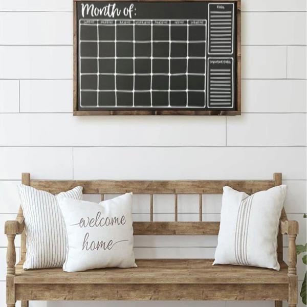 Chalkboard Calendar Sign, Office Calendar Sign, Chalkboard Calendar, Office Organization, Monthly Calendar, Hanging Calendar, Kitchen Decor