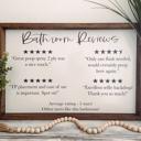  Bathroom Reviews Wooden Sign, Bathroom Decor, Rustic Farmhouse Wooden Sign, Bathroom Word Search, Funny Bathroom Signs, Housewarming Present