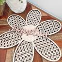  Personalized Rattan Flower, Rattan Nursery Decor, Boho Decor, Boho Flower Decor, Cane Initial, Cane Weave Letter, Boho Wedding Decor, Wicker