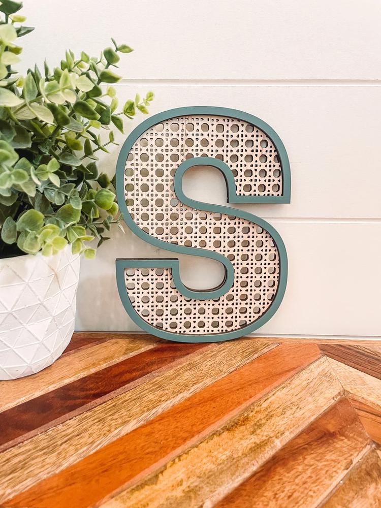 Rattan Letter, Rattan Initial, Rattan Nursery Decor, Boho Decor, Cane Letter, Cane Initial, Cane Weave Letter, Boho Wedding Decor, Wicker