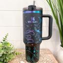  Sea Life Stanley Tumbler 40oz, Stanley Travel Mug, Engraved Tumbler, Engraved Ocean Tumbler, Sea Turtle Mug, Octopus Travel Mug with handle, Beach Cup