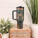  Sunflower Tumbler 40oz, Sunflower Travel Mug, Engraved Tumbler, Engraved Mug, Floral Tumbler, Full Wrap Tumbler, Copper and Cream Cup