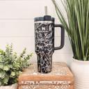  Peony Stanley Tumbler 40oz, Floral Stanley Travel Mug, Engraved Stanley Tumbler, Floral Engraved Tumbler, Full Wrap Cup, Travel Mug with handle, Peony Mug