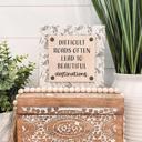  Difficult Roads Often Lead to Beautiful Destinations Wooden Sign, Unique Wall Decor, Inspirational Quote Sign, Tiered Tray Sign, Boho Sign