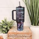  Northern Lights Stanley, Engraved Stanley Tumbler, Mountain Stanley, Full Wrap, Travel Mug, Engraved Stanley Cup