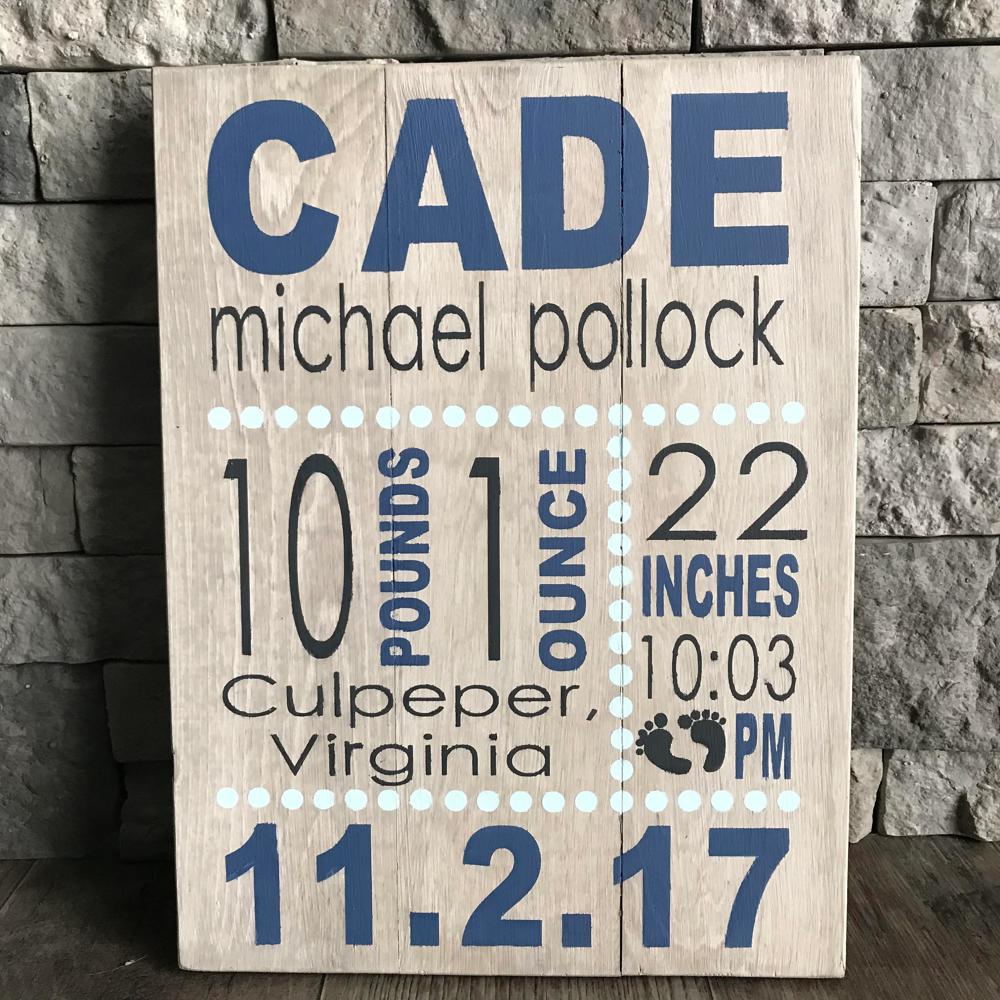 Baby Stats Wood Sign, Birth Announcement Sign, Baby Wooden Sign, Birth Sign, Baby Birth Wooden Sign, Baby Gift, Baptism Gift,