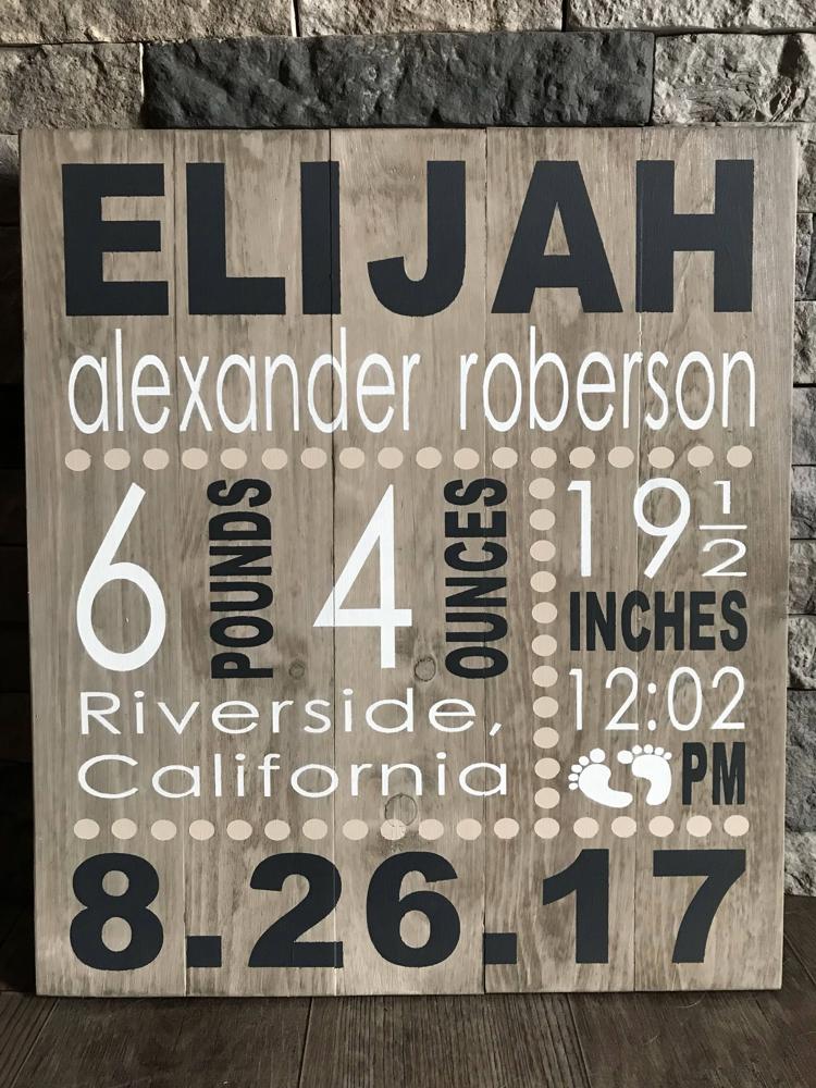 Baby Stats Wood Sign, Birth Announcement Sign, Baby Wooden Sign, Birth Sign, Baby Birth Wooden Sign, Baby Gift, Baptism Gift,