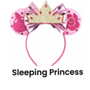 Sleeping Princess Character Ears Headband Mouse Ears Dress Up Character Ears