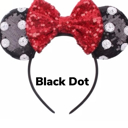 Black Dot Character Ears Headband Mouse Ears Dress Up Character Ears