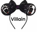 Villain Character Ears Headband Mouse Ears Dress Up Character Ears