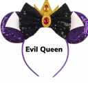 Evil Queen Character Ears Headband Mouse Ears Dress Up Character Ears