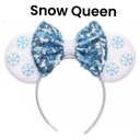 Snow Queen Character Ears Headband Mouse Ears Dress Up Character Ears