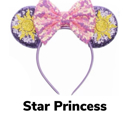 Star Princess Character Ears Headband Mouse Ears Dress Up Character Ears