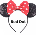 Red Dot Character Ears Headband Mouse Ears Dress Up Character Ears