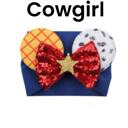 Cowgirl Character Ear Infant Wrap Headband Ears Mouse Ears 