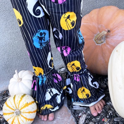 Fall Leggings | Theme Park Leggings | Nightmare Leggings | Girl Leggings | Ruffle Leggings | Leggings | Halloween Leggings