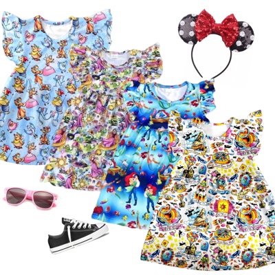 Character Theme Park Dress | Multiple Styles | Theme Park Merch | Princess | Graphic Dress Play Dress Soft Summer Dress Print Dress Princess Dress 