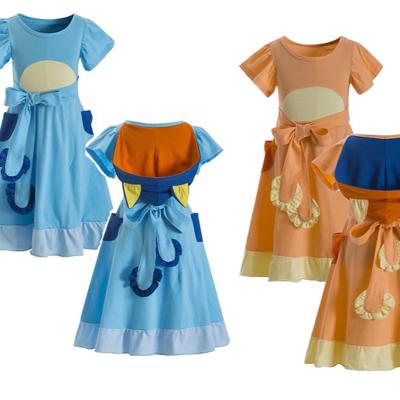 Blue Character Dress | Theme Park Merch | Theme Park Apparel | Play Dress Costume Kids Dresses Dress Up Pretend Play