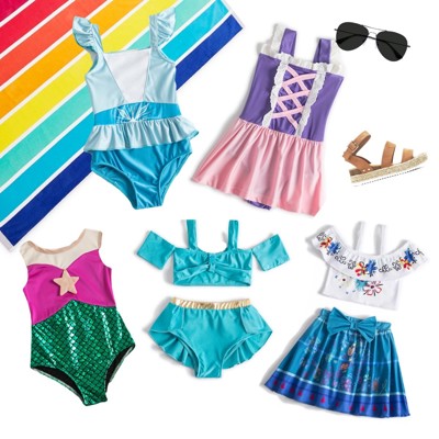 Girl's Character Swimsuit | Multiple Styles | Theme Park Merch | Girl Swimwear | Summer Attire
