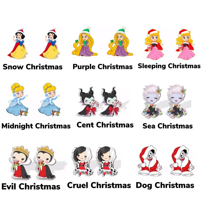 Christmas Earrings Multiple Styles Stocking Stuffers Character Earrings