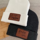  Customized Leatherette Patch Beanie