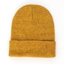 Heather Mustard Yellow Custom Personalized Patch Beanie