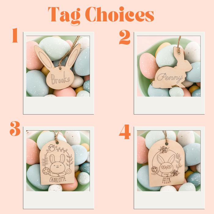 Personalized Easter Egg Painting Set & Custom Basket Tag