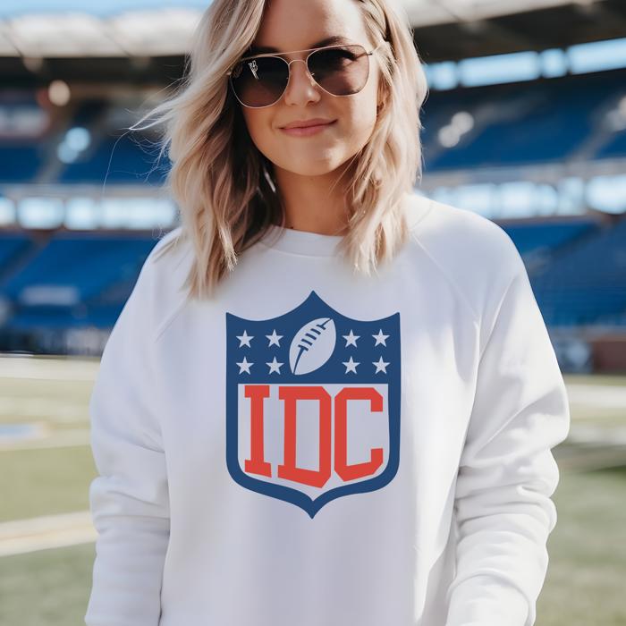 I Don't Care IDC Funny  Superbowl Sweatshirt