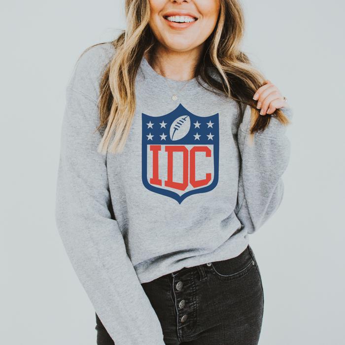 I Don't Care IDC Funny  Superbowl Sweatshirt