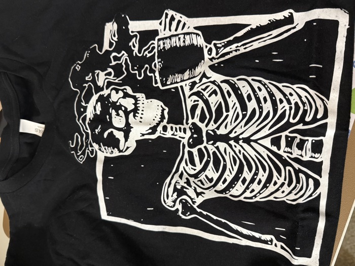 Skeleton Drinking Coffee Sweatshirt