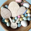  Personalized Easter Egg Painting Set & Custom Basket Tag