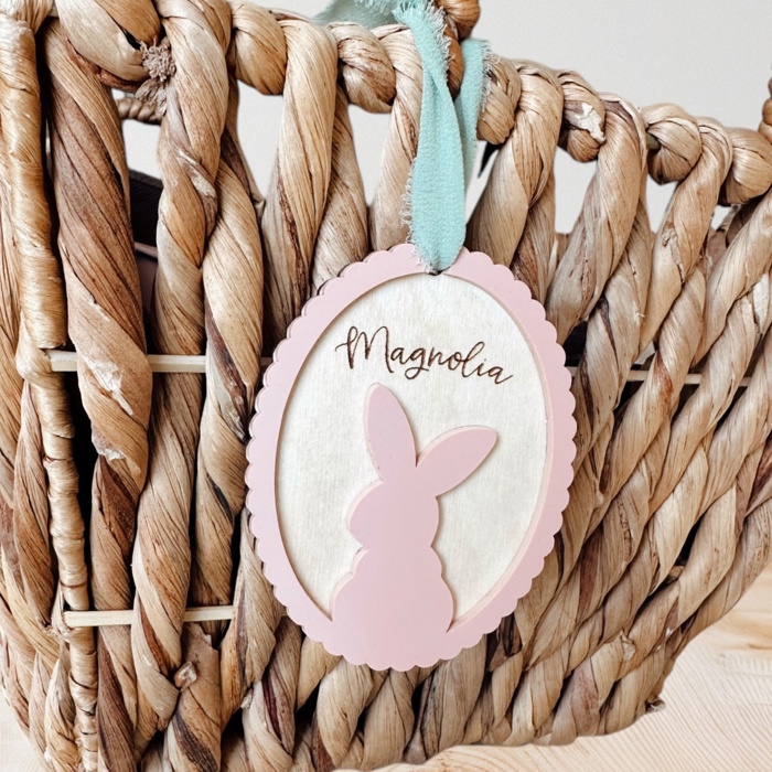 Scalloped Easter Egg Basket Tag