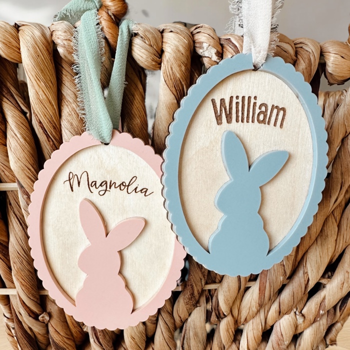 Scalloped Easter Egg Basket Tag