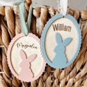  Scalloped Easter Egg Basket Tag