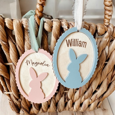 Scalloped Easter Egg Basket Tag