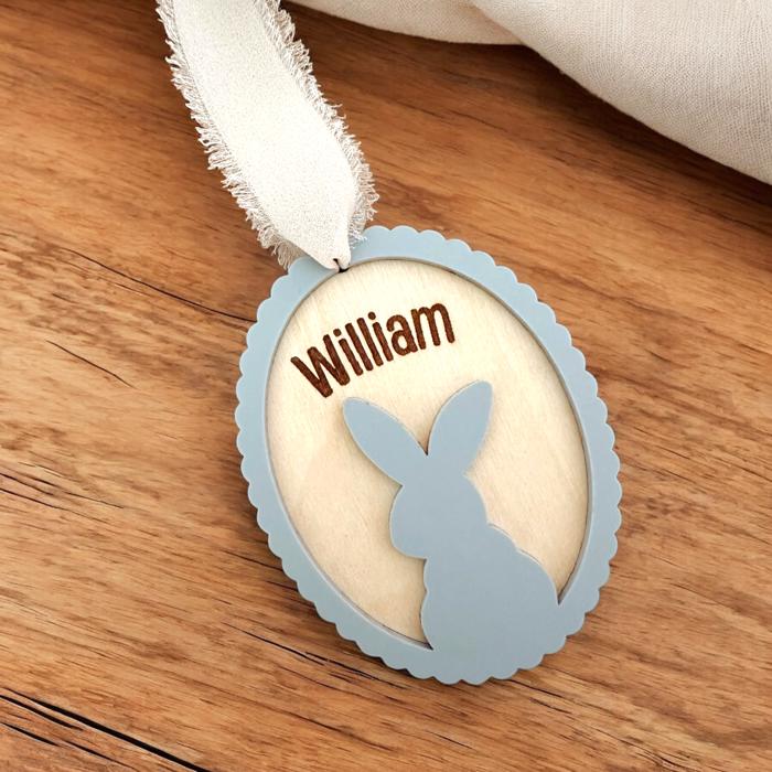 Scalloped Easter Egg Basket Tag