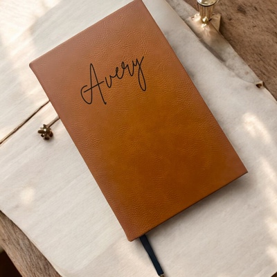 Personalized Journal  -  Custom Name Notebook - Choose from 5 different fonts! 
