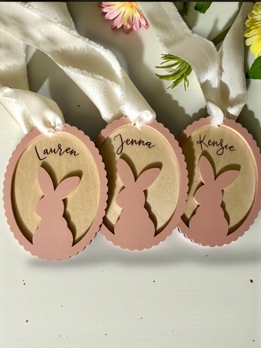 Scalloped Easter Egg Basket Tag