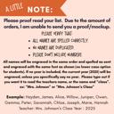  Personalized Teacher Ornament with Class names