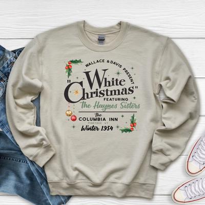 “White Christmas” Holiday Movie Sweatshirt – Vintage-Inspired Nostalgia