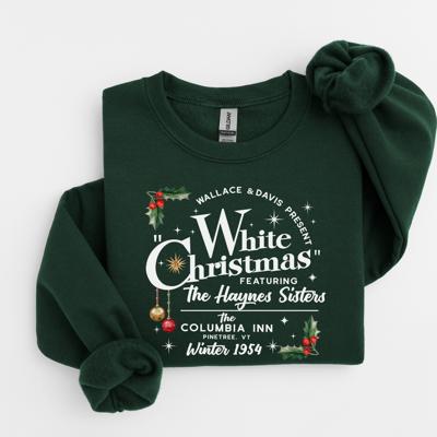 “White Christmas” Holiday Movie Sweatshirt – Vintage-Inspired Nostalgia