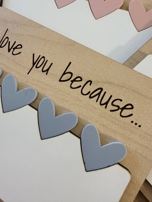 I Love You Because Reusable Dry Erase Board for Kids - Valentine's Day Gift for Kids