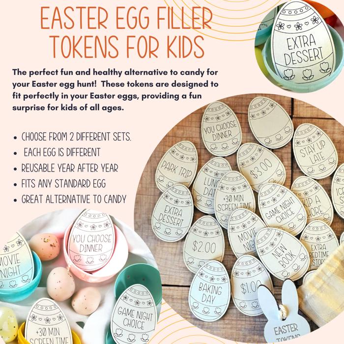 Easter Egg Filler Tokens for Kids | Choose Your Own Set