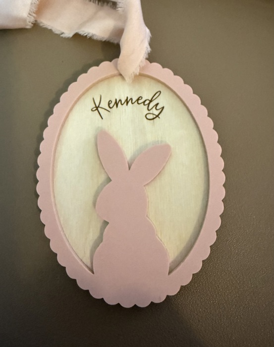 Scalloped Easter Egg Basket Tag